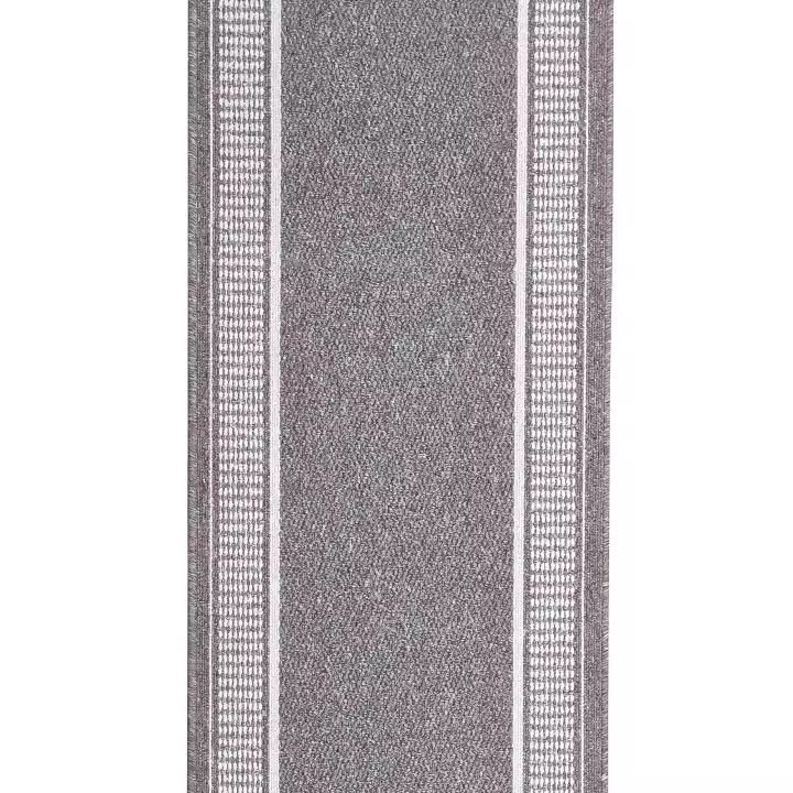 T & I 1979 ALFOMBRAS Y MOQUETAS - Alfombra Larga Antideslizante para Pasillo, Cocina y Entradas en Tonos Taupés y Antracita - 1