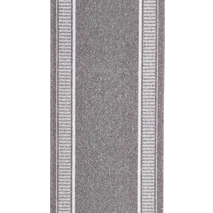 T & I 1979 ALFOMBRAS Y MOQUETAS - Alfombra Larga Antideslizante para Pasillo, Cocina y Entradas en Tonos Taupés y Antracita - 1