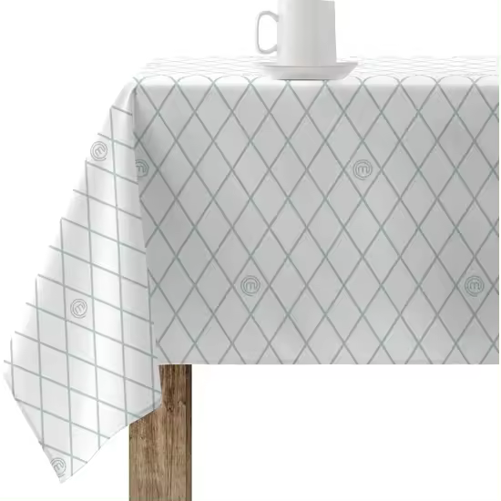 BL BELUM  Mantel Resinado Antimanchas MasterChef Modelo: 0400-9 Tejido: 100% Algodón - Mantel NO Hule tacto algodón muy suave - Mantel Impermeable repelente líquidos - Mantel Elegante Made By BL BELUM - Mantel No traspasan Líquidos Made Spain - 1