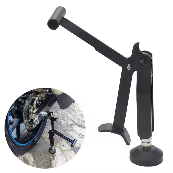 Soporte De Motocicleta Universal Plegable Y Portátil De Ahorro De Esfuerzo Altura Ajustable Para Mantenimiento De Motocicletas - 1