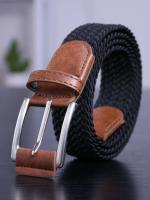 Cinturón De Lona Unisex Elástico Para Jeans Cierre De Hebilla Casual Transversal Ajustable Para Hombres Y Mujeres - details 0