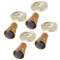 Luz Solar Para Botella De Vino Con Tapa Y Luces De Hilo LED Guirnalda De Luces Faeiras Para Fiesta De Navidad Boda Bar Decoración Lámpara De Hilo Cobre - details 7