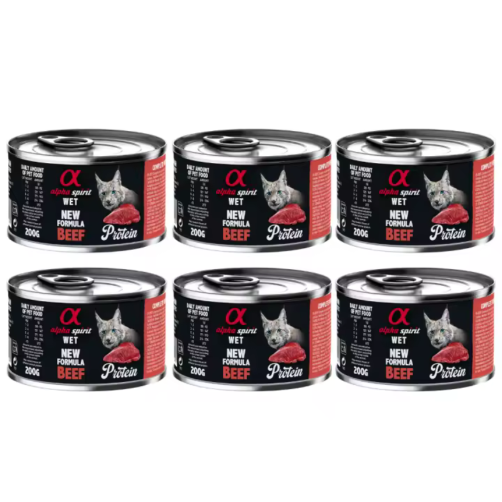 Alpha spirit ALIMENTO HÚMEDO DE TERNERA (200gr) Gatos  [Bliste de 6 unidades) Comida húmeda para gatos - 1