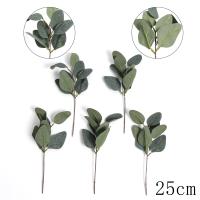 5/10Pcs Hojas De Eucalipto Artificiales Verdes Para Decoración De Boda Jardín Exterior Hogar Adornos De Mesa Corona Accesorios - details 12