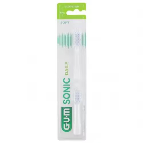 Gum Sonic Daily Recambios Cepillo Blanco 2 Unidades - 1