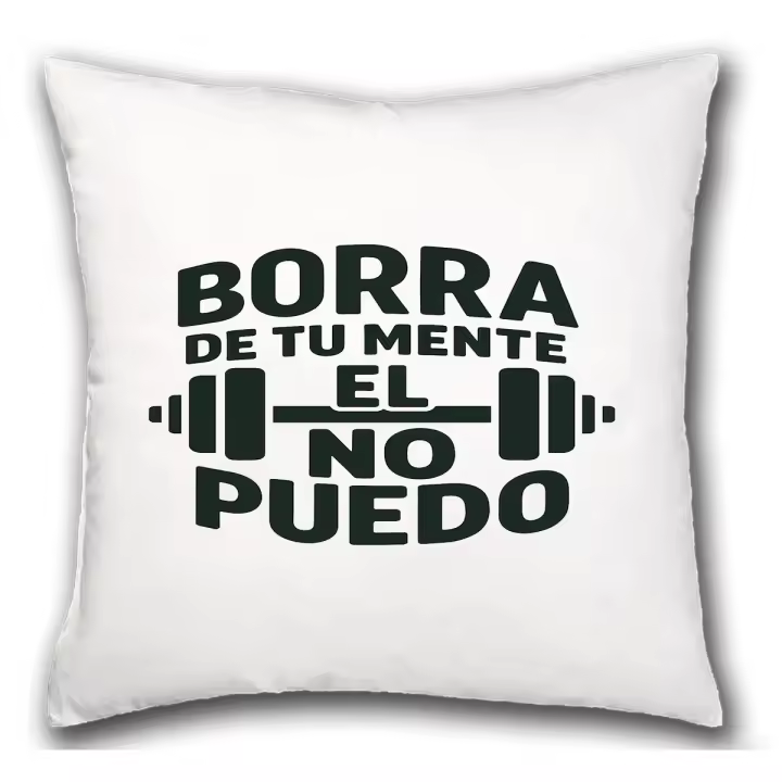 MERCHANDMANIA Cojín frase motivadora borra de tu mente el no puedo hogar comodo cussion - 1