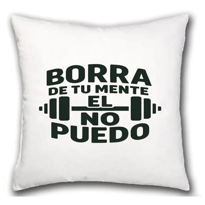 MERCHANDMANIA Cojín frase motivadora borra de tu mente el no puedo hogar comodo cussion - 1