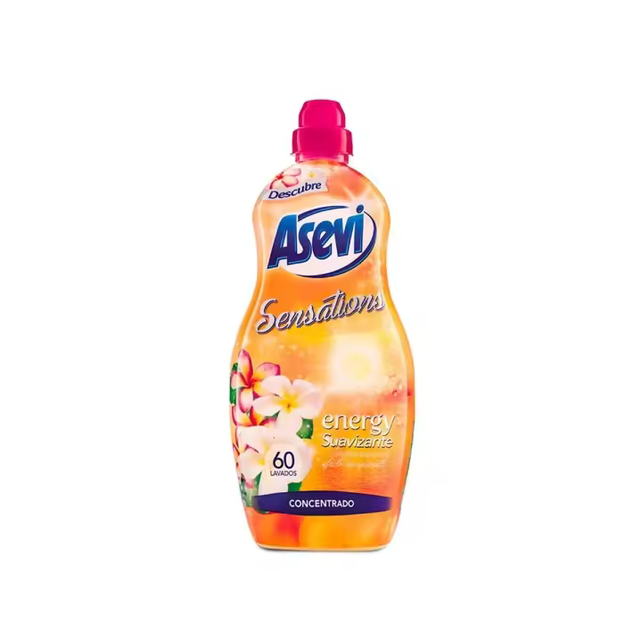 Pack. 10 uds. Asevi Suavizante Concentrado Sensations Energy 60 Lavados - 1.5 L. - 1