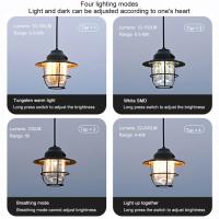 Lámpara De Camping LED Retro Recargable USB Luz De Tentación Colgante 1200mAh Linterna De Emergencia Dimmer Sin Etapas Para Pesca Y Viajes - details 24