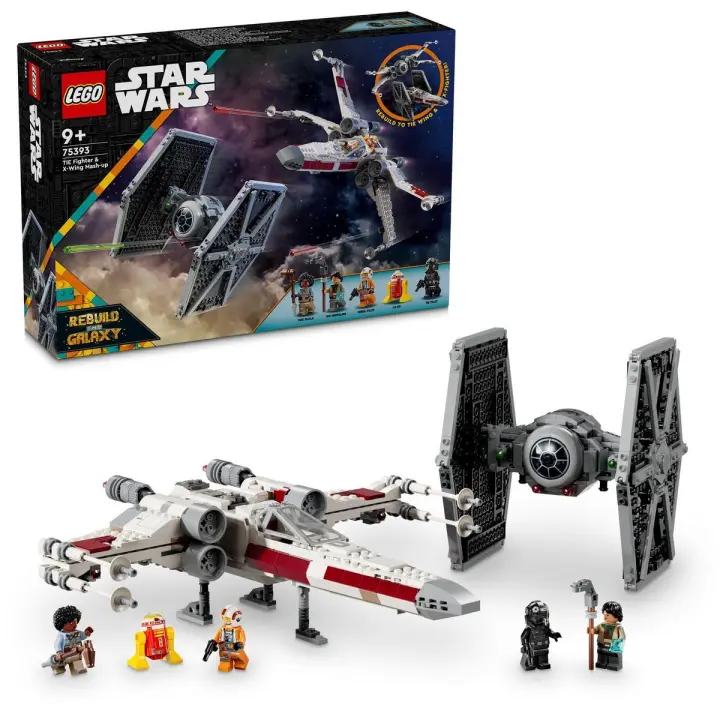 LEGO® Star Wars™ Caza TIE y Ala-X Fusionados Cazas de juguete construibles, regalo infantil 75393 - 1