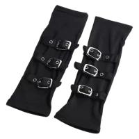 Sudoréfugo De Media Mano Negro Para Mujer Guante De Protección Solar De Antebrazo Decorativo Material De Poliéster Unisex - details 4