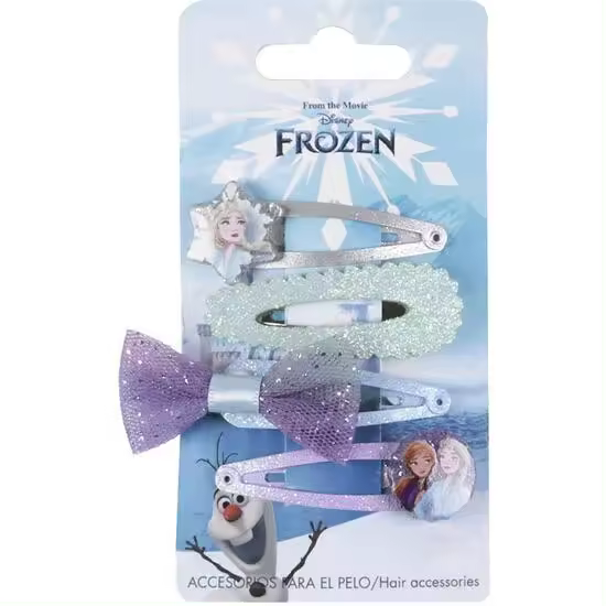 ACCESORIOS PARA EL PELO PINZAS 4 PIEZAS FROZEN AZUL - 1