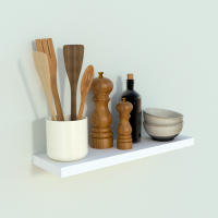 Henor. Balda Pared Blanca  desde 30 a 120 x 15 x 2.5 Cm. Estante Pared Madera FSC®. Carga 30 Kg. Blanco - details 7