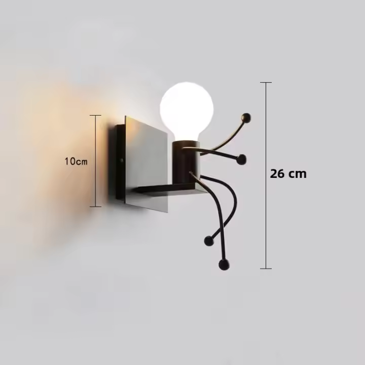 Lámpara Colgante LED Vintage De Hierro Pequeño Hombre Para Decoración De Hogar Dormitorio Infantil Comedor Mesa De Comedor - 1