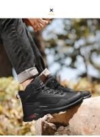 Botas De Invierno Para Hombre Resistente Al Agua Y Antideslizante Zapatillas De Nieve Para Senderismo Y Trabajo Cubierta Media Casual Para Exterior - details 8