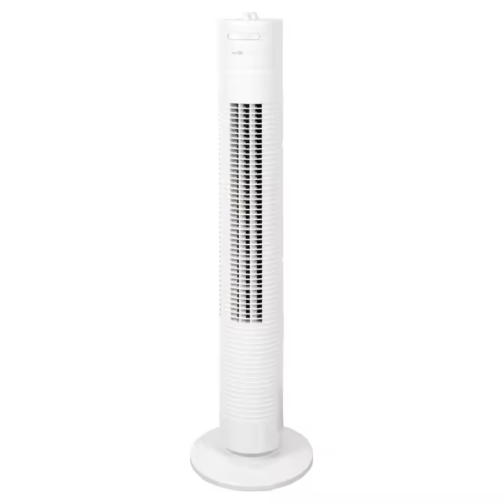 Clatronic TVL 3770 Ventilador Torre, 3 Velocidades, Oscilante, Programable 120 min, Altura 78 cm, 35W, Blanco - 1