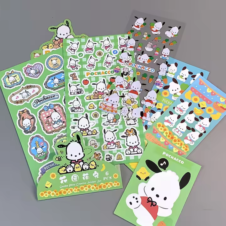 Pegatinas Kawaii Sanrio DIY Para Diario De Mano Decorativas Con Dibujos De Gatos Y Kuromi Divertidos Regalo De Navidad O Cumpleaños Para Niñas - 1