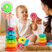 Nuevos Juegos Educativos Para Niños Torre De Pila Sensory Infantil Giratorio Arcoíris Juego De Habilidades Regalos Para Niños - details 2
