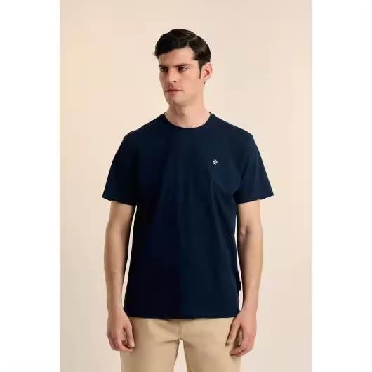 Camiseta Valecuatro azul marino logo - 1
