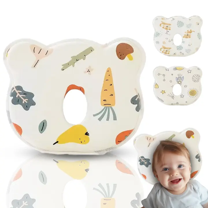 COZYNEST Almohada para Bebé Plagiocefalia.Cojín bebe espuma viscoelástica- Diseño Ergonómico para Prevenir Plagiocefalia y Brindar Soporte Cervical durante el Sueño. Almohada cuna bebe recien nacido - 1