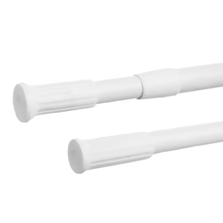 Barra Extensible Ajustable Blanco Para Cortina Ducha, Armario y Cocina Material Aluminio -Garantía 2 años -Fácil de Instalar, Multifunción y Duradera -Resistente, Antioxidante y Adaptable a Múltiples Superficies -Tamaño 70-120cm, 110-200cm y 140-260cm - 1