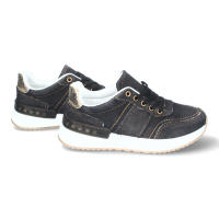 Davinia Shoes Zapatillas Casual para Mujer, Comodas y Elegantes con Detalles de Costura y Ojales Metalicos, Suela Antideslizante, Ideal para el Dia a Dia. Shoes&Blues.es XX-56-Negro - details 1