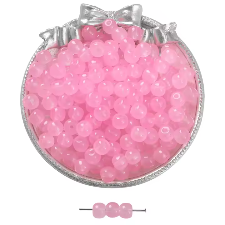 Alrededor De 30 Piezas De Cuentas De Imitación De Jade De Vidrio, Cuentas De Manzana, Cuentas Redondas Para La Creación De Joyas DIY Accesorios Para Collares Hechos a Mano Cuentas Sueltas - 1