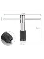 Juego De Llaves De Tapa T Tipo Portátil 6/9pcs Herramientas De Taper Manual Para Perforación De Hilos En Máquina Y Tornillos De Acero Multifuncional M3/M4/M5/M6/M8 DIY - details 1