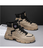 Botas De Motociclista Para Hombre Negras Moda Casual Plataforma Trabajo Exterior Calzado De Calle Botines De Cuero Para Hombre Altura Del Tobillo - details 12