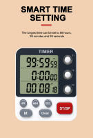Temporizador De Cocina Digital Magnético Para Cocinar Temporizador De 3 Canales Con Alarma De Volumen Nivel Lcd Silencioso Y Flashing - details 2