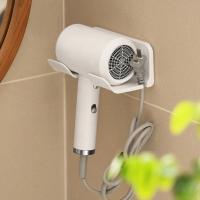 Soporte De Secador De Pelo Montado En La Pared Para Baño Estante De Almacenamiento Plástico Con Adhesivo Fuerte Soporte De Sundries Para El Baño - details 2