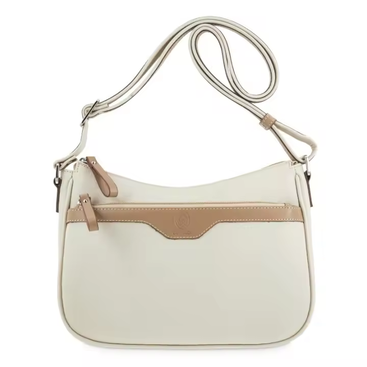 EL POTRO: BOLSO GONDOLA MUJER DE 3 CREMALLERAS EN LONA Y PIEL 4507-BASE-BEIGE El Potro - 1