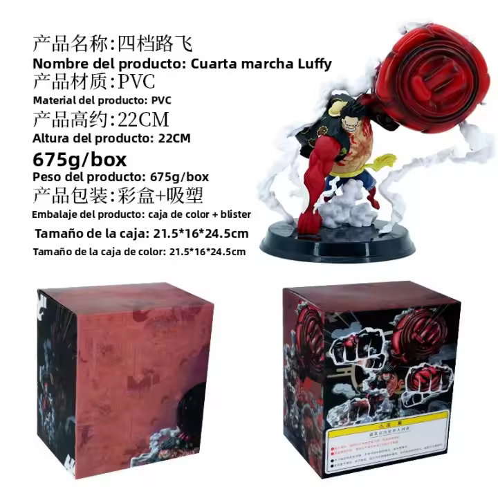 Figura De Acción Coleccionable One Piece Monkey D. Luffy En Cuatro Estadios Gran Ape King Gun Con Gran Golpe GK Modelo En Stock Para Mayoristas - 1