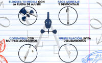 Compas Dibujo Tecnico Profesional - Compás Escolar de Precision con Rueda de Ajuste  Bachillerato y Secundaria - Compasso Escolar Dibujo Tecnico de Metal - Compas Grande Dibujo Técnico y Plastica - details 1