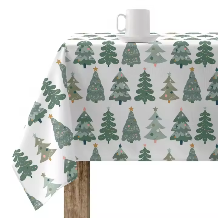 BL Belum  Mantel Navidad 100x140 cm 100% algodón resinado Antimanchas (Tacto no plastificado) Modelo Merry Christmas 81 - 1