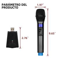 Micrófono Inalámbrico Depusheng W4 Con Eco Acento Bajo Y Bluetooth 98 FT Rango UHF Sistema De Micrófono Portátil Dinámico Para Escenario - details 12