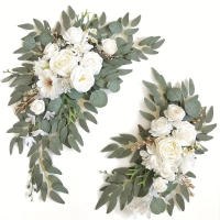 Kit De Arco De Flores Artificiales Blancas Románticas Para Boda Decoración De Casa Fiesta De Aniversario Decoración De Mesa De Novia Decoración De Invierno - details 0