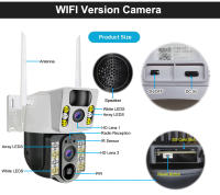 Cámara Solar Inalámbrica 4K 8MP Con Doble Lente Exterior V380 pro CCTV Protección De Seguridad Monitor Con Visión Nocturna Y Radar 4G Sim IP Wifi - details 2