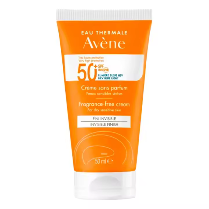 Avene Solar Crema SPF50+ Sin Perfume para Piel Seca y Sensible - 1