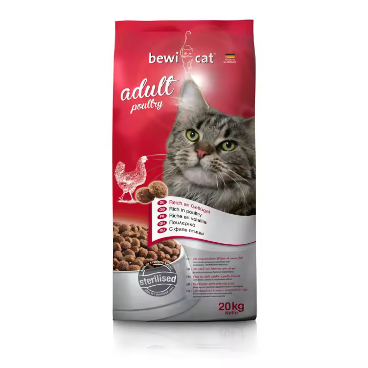 Bewi Cat ADULT POULTRY - Aves de Corral (20 kg). Alimento seco completo y equilibrado con proteínas de aves de corral. - 1