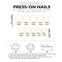 Pegatinas De Uñas Frescas Con Textura Aplicables En Cualquier Tipo De Uñas Adornos De Uñas Postizas De Acrílico Tamaño XS - details 4