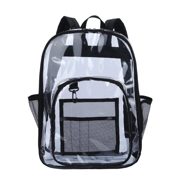 PORCHEDDU Mochela transparente pesada-mochipa transparente de PVC mopila transparente Grande, adecuada para el trabajo University - 1
