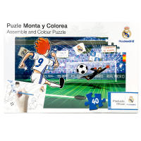 Puzzle Real Madrid Puzzle Monta y Colorea Real Madrid 40 Piezas para Niños y Niñas, Regalo Cumpleaños, Navidad, Reyes - details 1