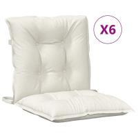 vidaXL Cojines silla respaldo bajo 6 ud tela 100x50x7 cm Color Antracita melange,  Gris claro melange,  Gris oscuro melange y mas Cojín Decorativo de Asiento Cojines de muebles de salon - details 5