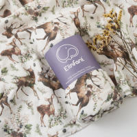 Elinfant Manta De Seda De Bambú Y Algodón Para Bebé Recién Nacido 120x110cm Toalla De Baño Y Envoltura De Alta Calidad Con Estampado Digital Unisex - details 2