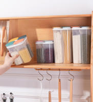 Caja De Almacenamiento De Cereales 1.5/2.3L Juego De Botellas Selladas Con Tapa Para Granos Noodles Té Alimentos Frescos Contenedor Para La Cocina - details 5