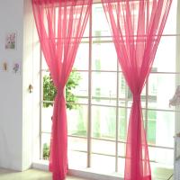 Cortina De Tules Colorida Transparente Y Sutil En Poliéster Para Dormitorio Cocina Sala De Estar Habitación De Niños Aula Con Bolsa De Acero En Rojo Negro Azul Verde - details 7