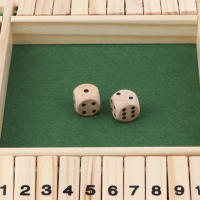 Juego De Dados Shut the Box Tablero De Madera Para 2-4 Jugadores Juego Divertido Con Números 1-10 Juegos De Viaje - details 5