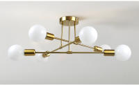 Lámpara De Techo Moderna LED En Negro/Oro Industrial Nordic Minimalista Para Decoración De Hogar Sala De Estar Comedor Instalación Sencilla Sin Dispositivo Inteligente - details 2