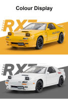 Modelo De Coche Miniatura 1:24 Mazda Initial D RX7-FC En Metal Con Absorci\u00f3n De Choques Regalo Para Niños Coche De Acci\u00f3n Con Sonido Y Luz Tamaño 21x8.5x6CM - details 2